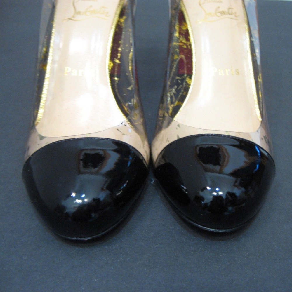 CHRISTIAN LOUBOUTIN Black Patent Round Toe 38 - Picture 5 of 8